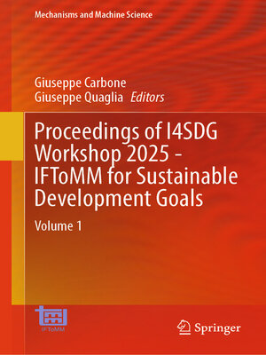 cover image of Proceedings of I4SDG Workshop 2025--IFToMM for Sustainable Development Goals